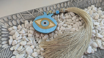 Wooden Evil Eye Table Decoration | House Protection Ornament | Gift Idea