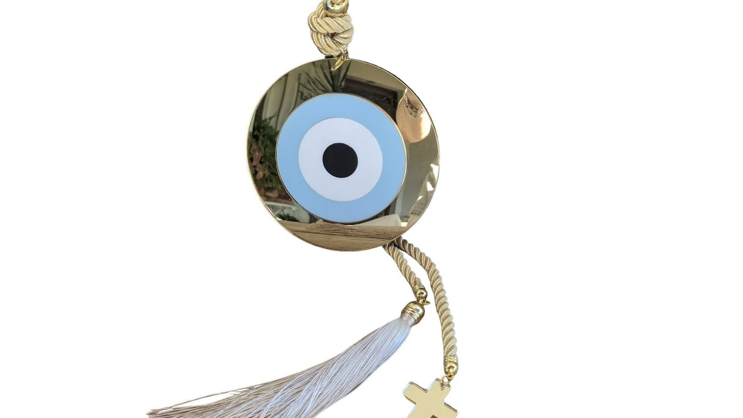 Evil Eye Wall Hanging - XXL Size - 5.90" - 15 cm - House Protection - Greek Gift