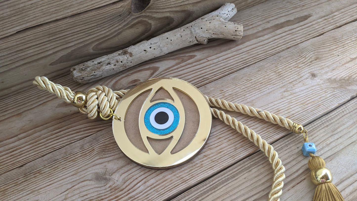 Evil eye pomegranate wall hanging - Large wall hanging for house protection