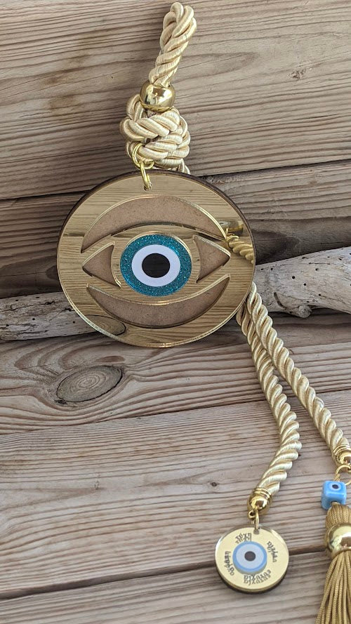 Evil eye pomegranate wall hanging - Large wall hanging for house protection