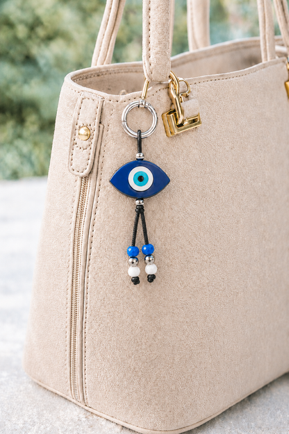 Blue Silicone Evil Eye Bag Charm