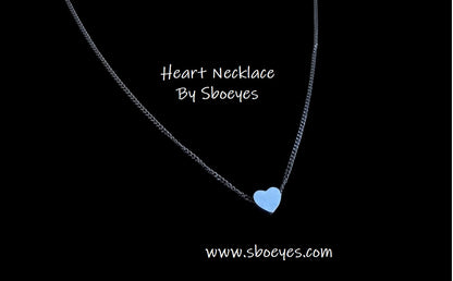 Silver Heart Necklace - Gift for Her - Stainless Steel Jewelry