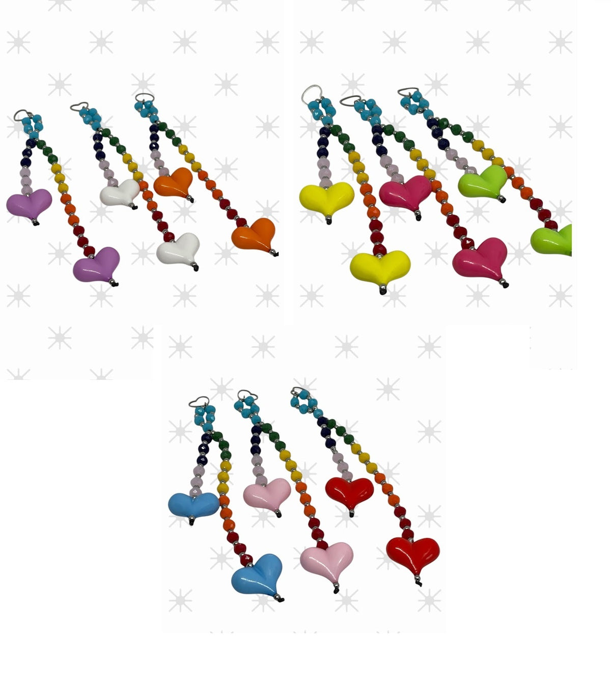 Bijou de sac coeurs et perles Crystal