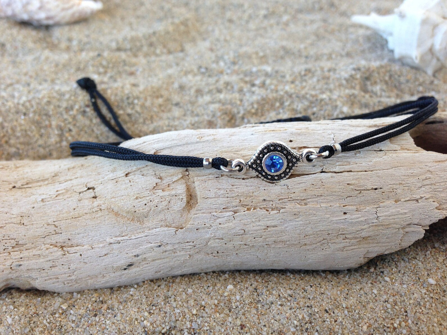 Bracelet Oeil Bleu Réglable Rhinestone - Bracelet Porte-Bonheur - Unisex