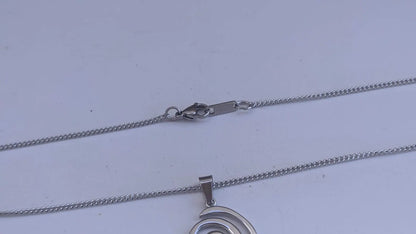 Collier pendentif spirale en acier inoxydable