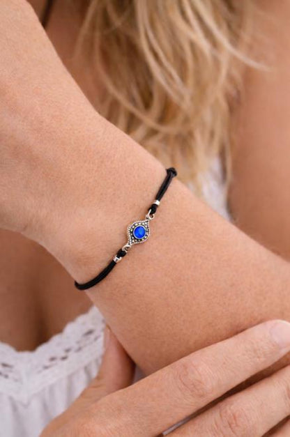 Bracelet Oeil Bleu Réglable Rhinestone - Bracelet Porte-Bonheur - Unisex