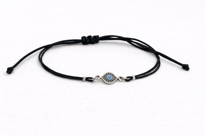 Bracelet Oeil Bleu Réglable Rhinestone - Bracelet Porte-Bonheur - Unisex