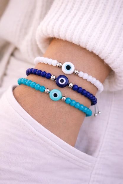 Evil eye crystal beads bracelet - women’s protection