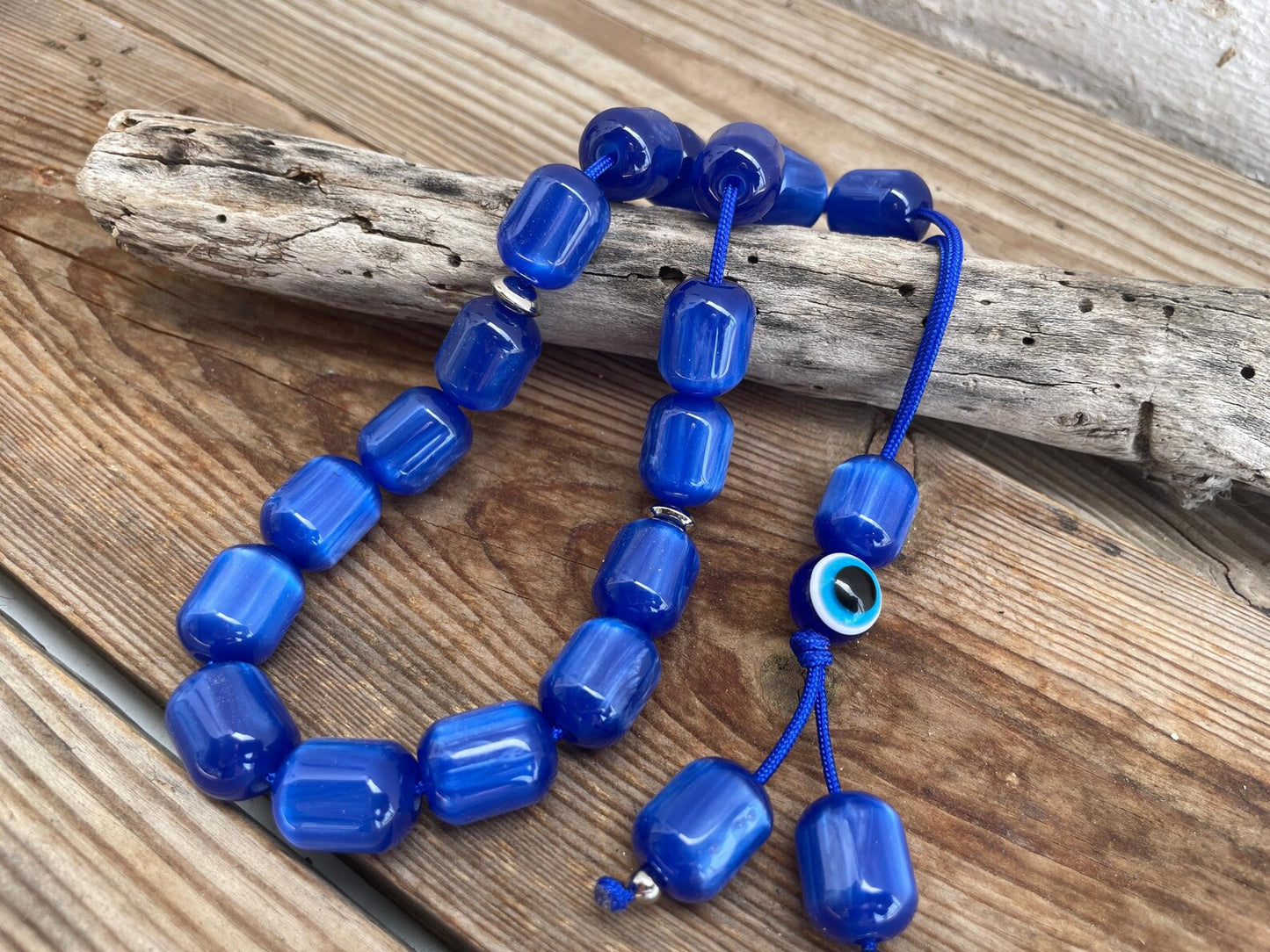 Blue Evil Eye Komboloi Worry Beads - Greek Gift