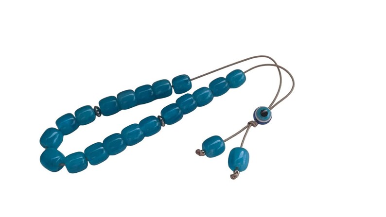 Evil Eye Turquoise Worry Beads – Greek Gift – Anti Stress Toy