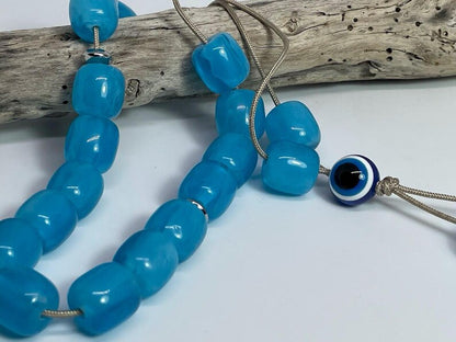 Evil Eye Turquoise Worry Beads – Greek Gift – Anti Stress Toy