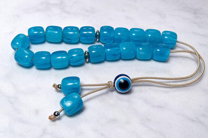 Evil Eye Turquoise Worry Beads – Greek Gift – Anti Stress Toy