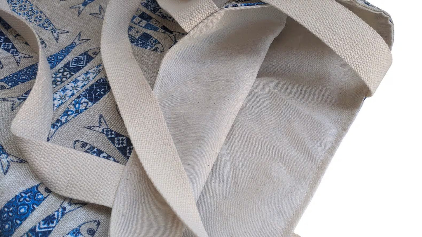 Sac fourre-tout Sardines en coton - Tote Bag