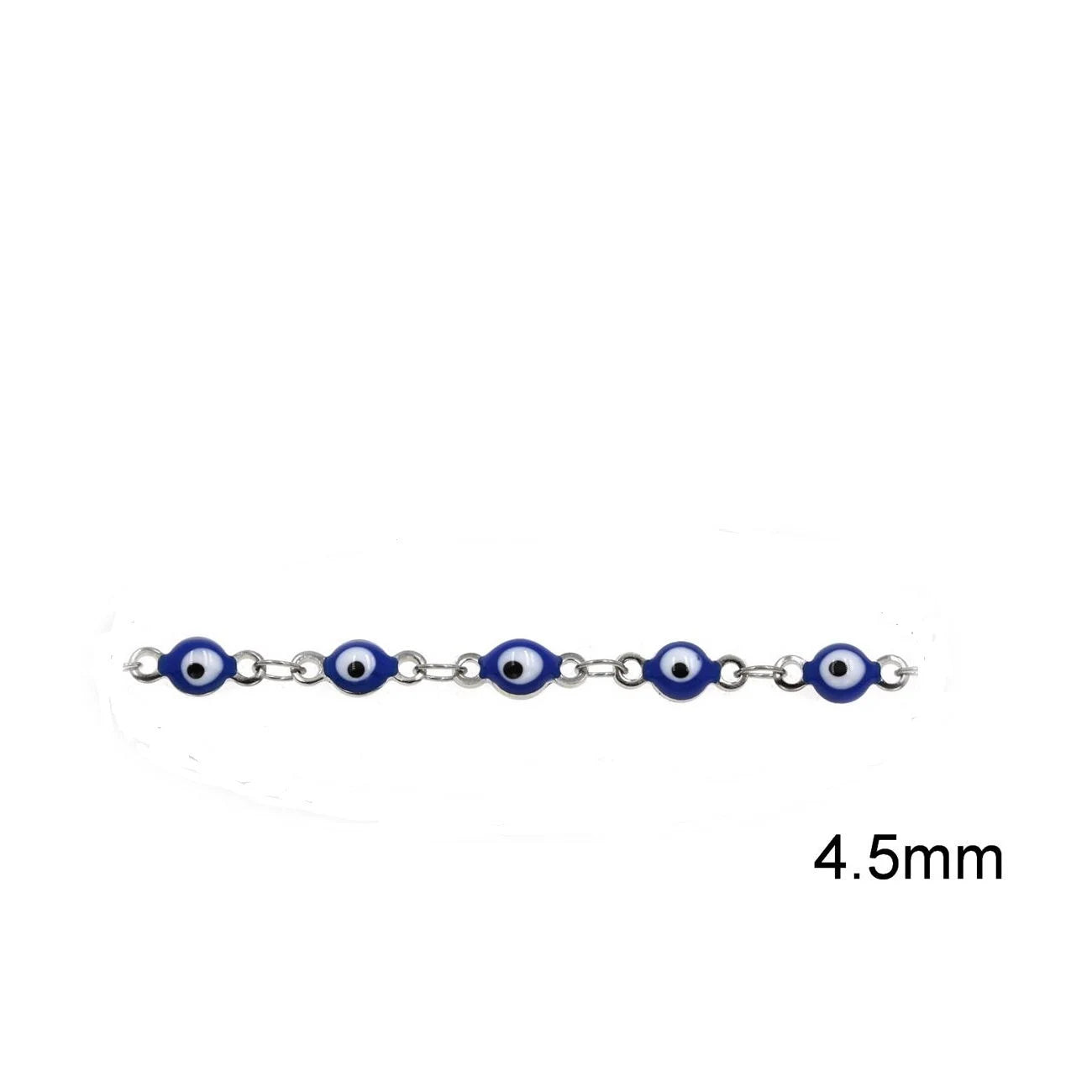 Bracelet Oeil Bleu en Acier - Bijou Grec - Cadeau pour Elle