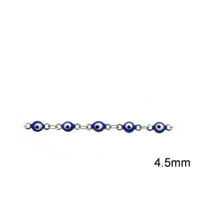 Bracelet Oeil Bleu en Acier - Bijou Grec - Cadeau pour Elle