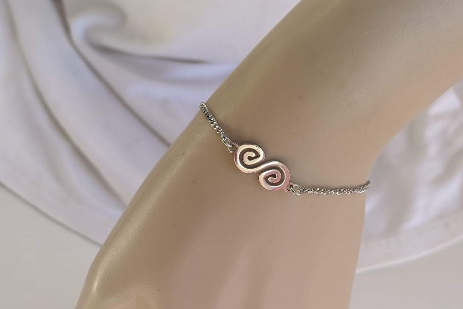 Infinity spiral bracelet - Stainless steel jewelry - Greek gift - Gift for Her