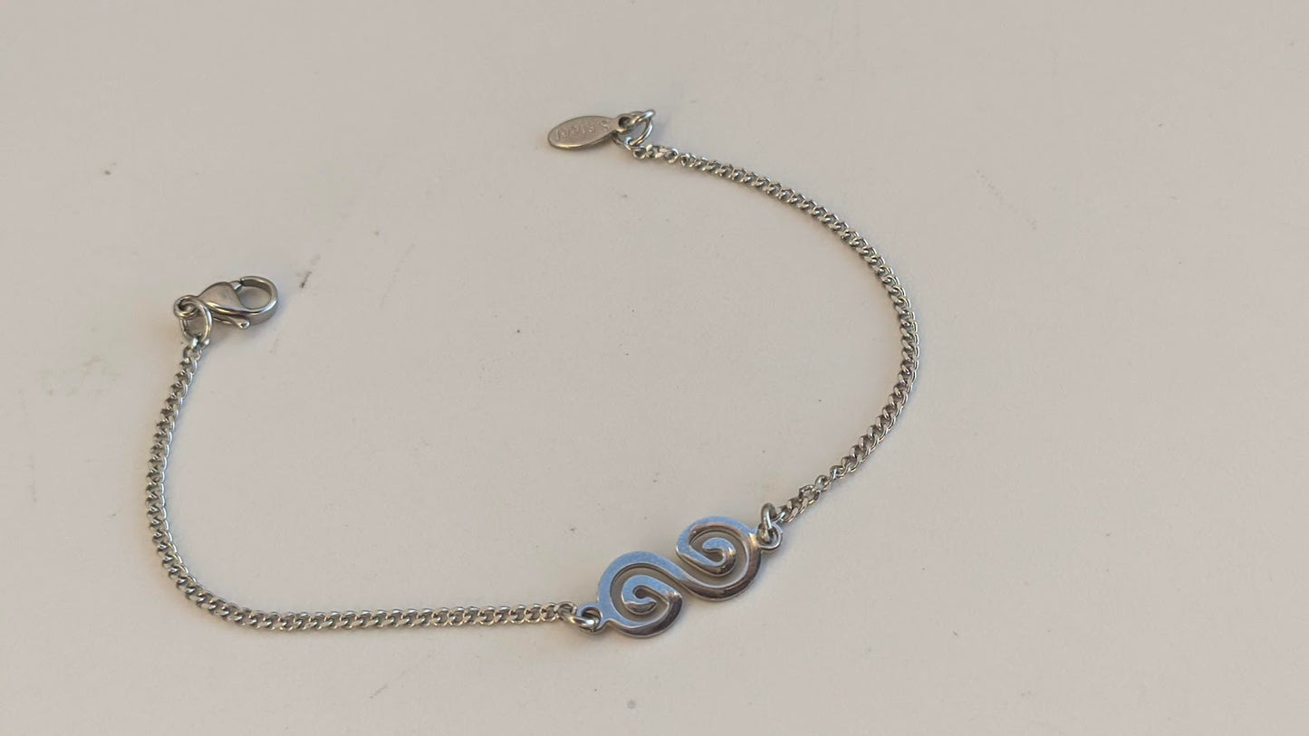 Infinity spiral bracelet - Stainless steel jewelry - Greek gift - Gift for Her