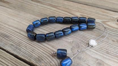 Blue worry beads - Greek gift - Anti stress gift - Blue komboloi - Gift for Him