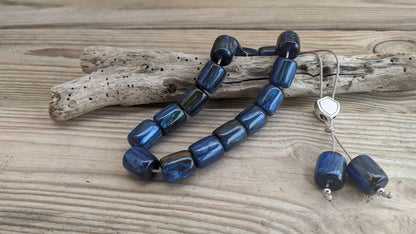 Blue worry beads - Greek gift - Anti stress gift - Blue komboloi - Gift for Him