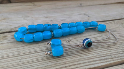 Evil Eye Turquoise Worry Beads – Greek Gift – Anti Stress Toy