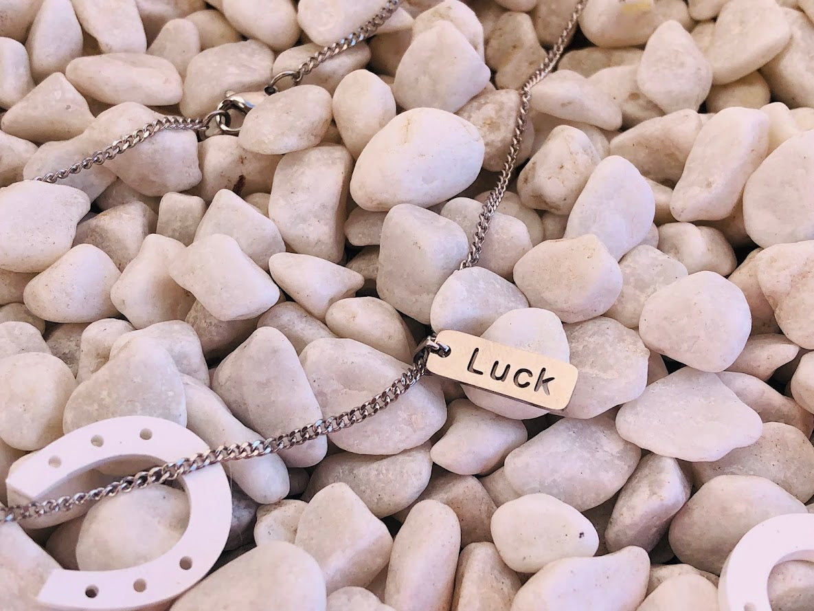 Luck Pendant necklace - Stainless Steel Jewelry - Greek Gift