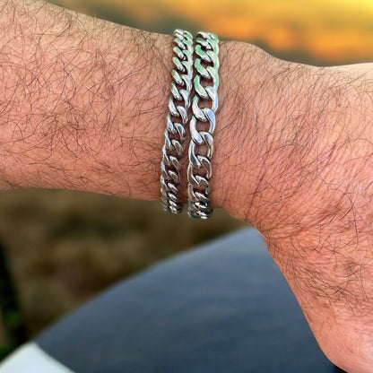 Stainless Steel Curb Chain Bracelet - Men's Bracelet - Gift for Him