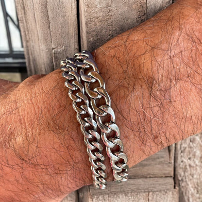 Stainless Steel Curb Chain Bracelet - Men's Bracelet - Gift for Him