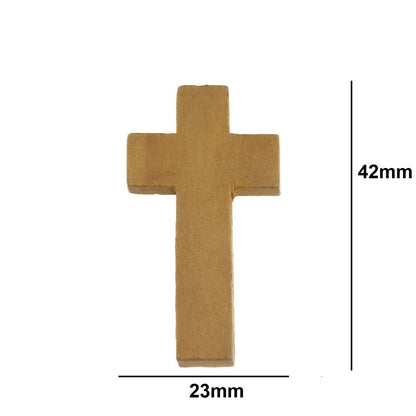 Wooden Evil Eye Cross Car Charm - Rearview Cross Charm - Car Accessories
