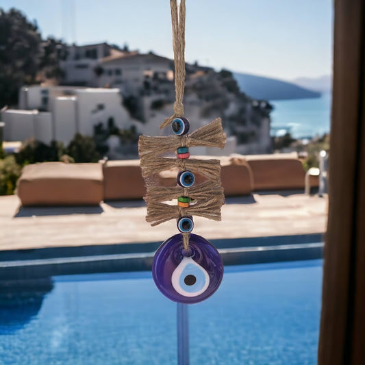 Evil Eye Wall Hanging - House Protection - Glass Wall Decoration