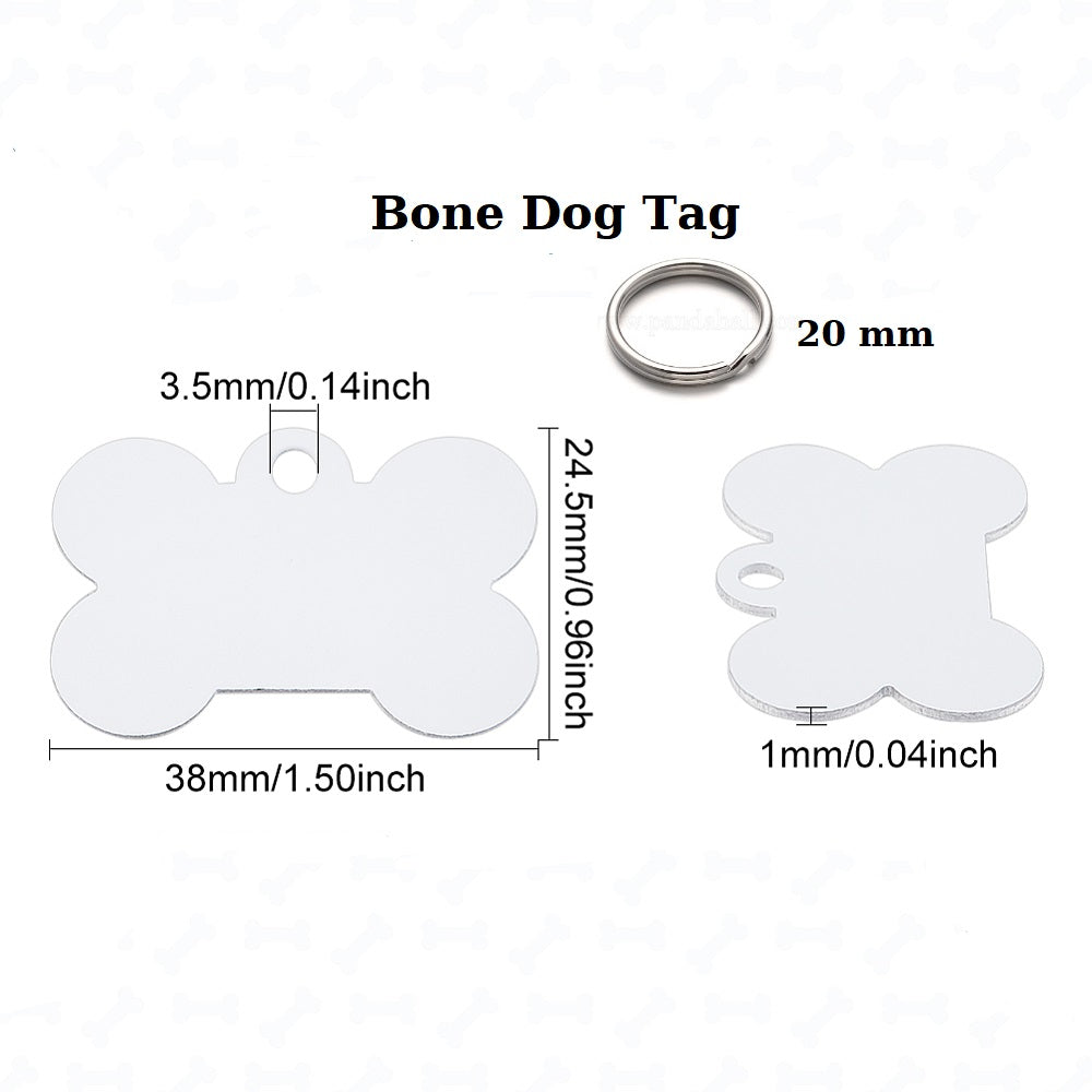 Evil eye Bone Dog Tag - Pet protection - Pet Gift - Customizable