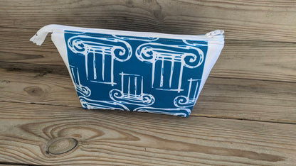 Greek Columns Design Cosmetic Bag - Greek Gift - Gift For Her