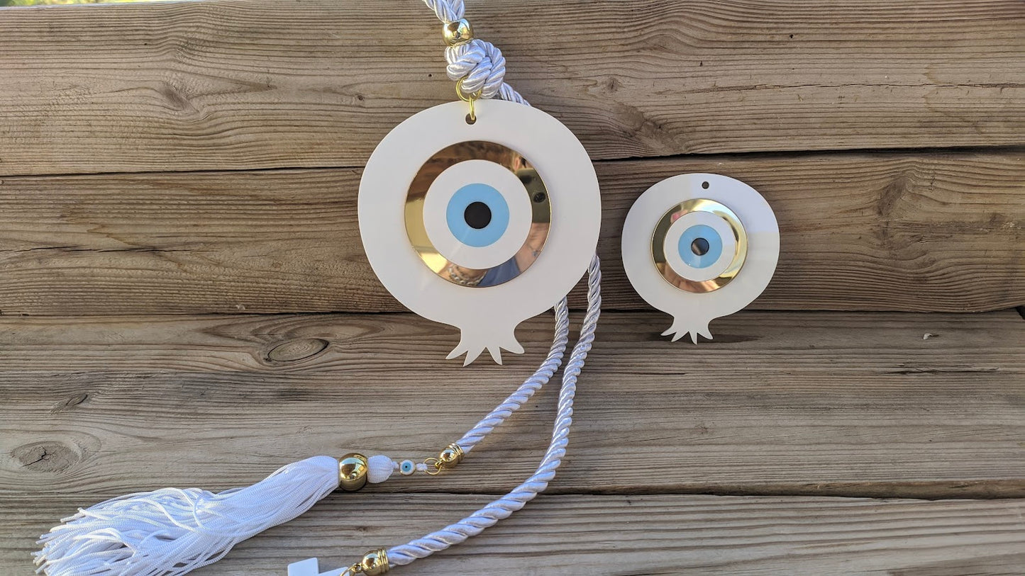 XXL Evil Eye Pomegranate Wall Hanging - Large Wall Hanging - House Protection