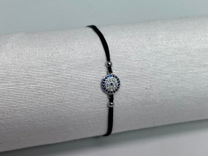 CZ Evil Eye Bracelet - Adjustable Bracelet - Protection Jewelry