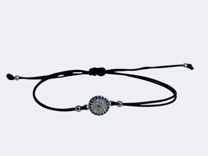 CZ Evil Eye Bracelet - Adjustable Bracelet - Protection Jewelry