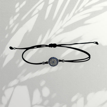 CZ Evil Eye Bracelet - Adjustable Bracelet - Protection Jewelry