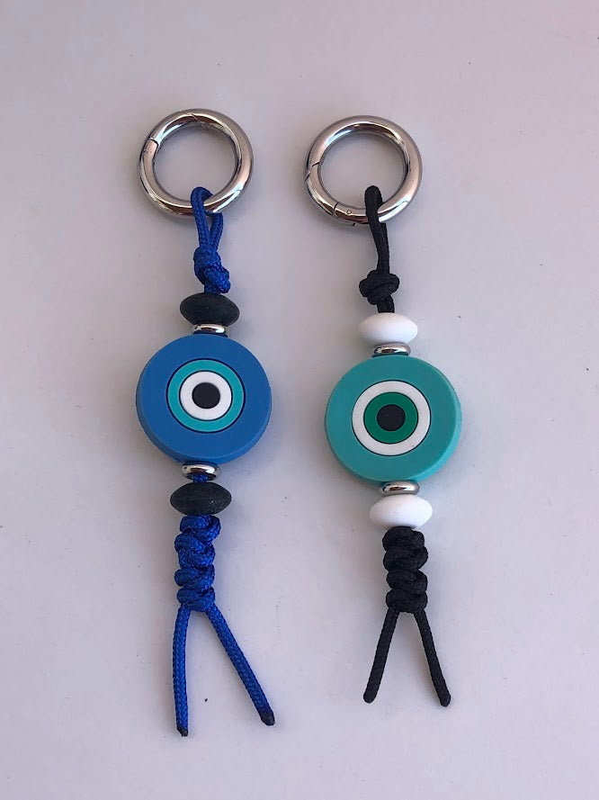 Bijou de Sac Oeil Bleu En Silicone - Bijou Grec Porte Bonheur