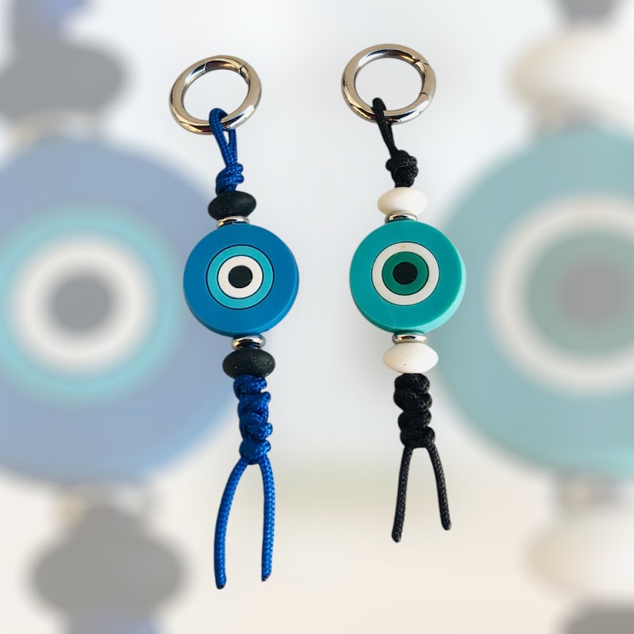 Silicone Εvil Eye Bag Charm - Purse Bag Charm - Greek Gift