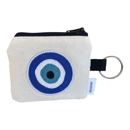 Greek Evil Eye Keychain Coin Purse - 3 Designs to Choose From - Greek Gift
