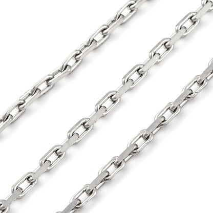 Silver chain on a white background