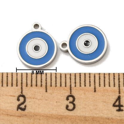 Pendentif Oeil bleu Emaillé - Bijou Minimaliste