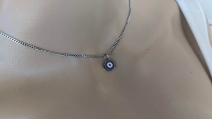 Pendentif Oeil bleu Emaillé - Bijou Minimaliste