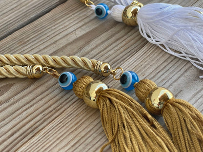 Wooden Evil Eye Wall Hanging - House Blessing - Housewarming Gift