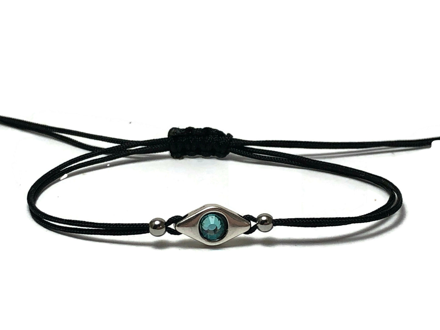 Bracelet Oeil Bleu Réglable - Bracelet Porte Bonheur - Cadeau pour Elle