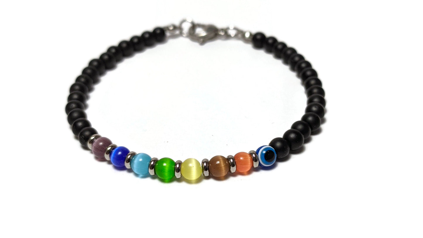 Evil eye chakra bracelet - Gift for her - Women's protection