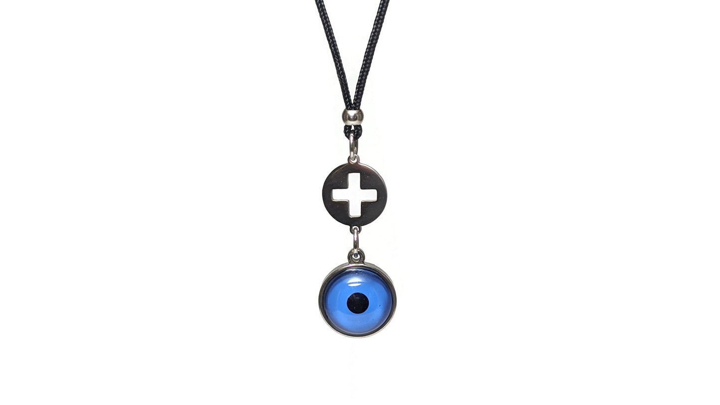 Evil eye cross car charm - car ornament - new car gift