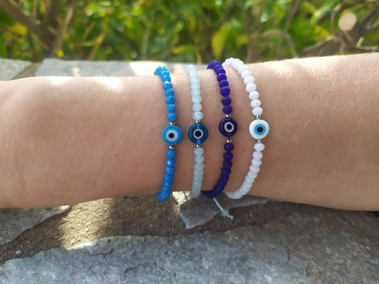 Evil eye crystal beads bracelet - women’s protection
