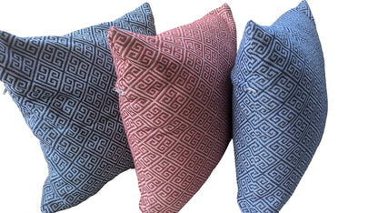 Housse de coussin Motif Grec en Coton
