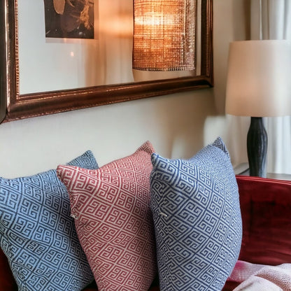 Housse de coussin Motif Grec en Coton