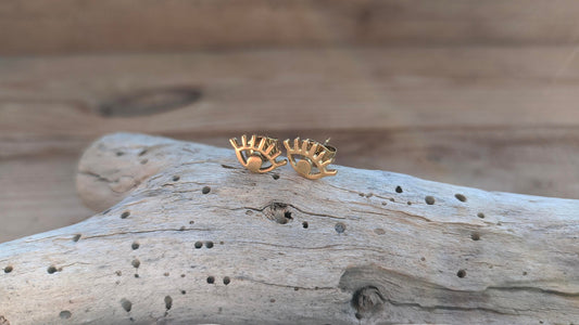 Boucles d'Oreilles Clous Motif Oeil Grec 