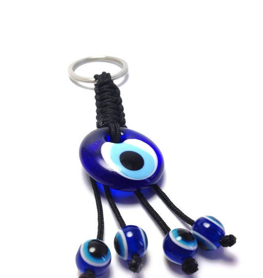 Evil Eye Greek Glass Keychain - Car Gift